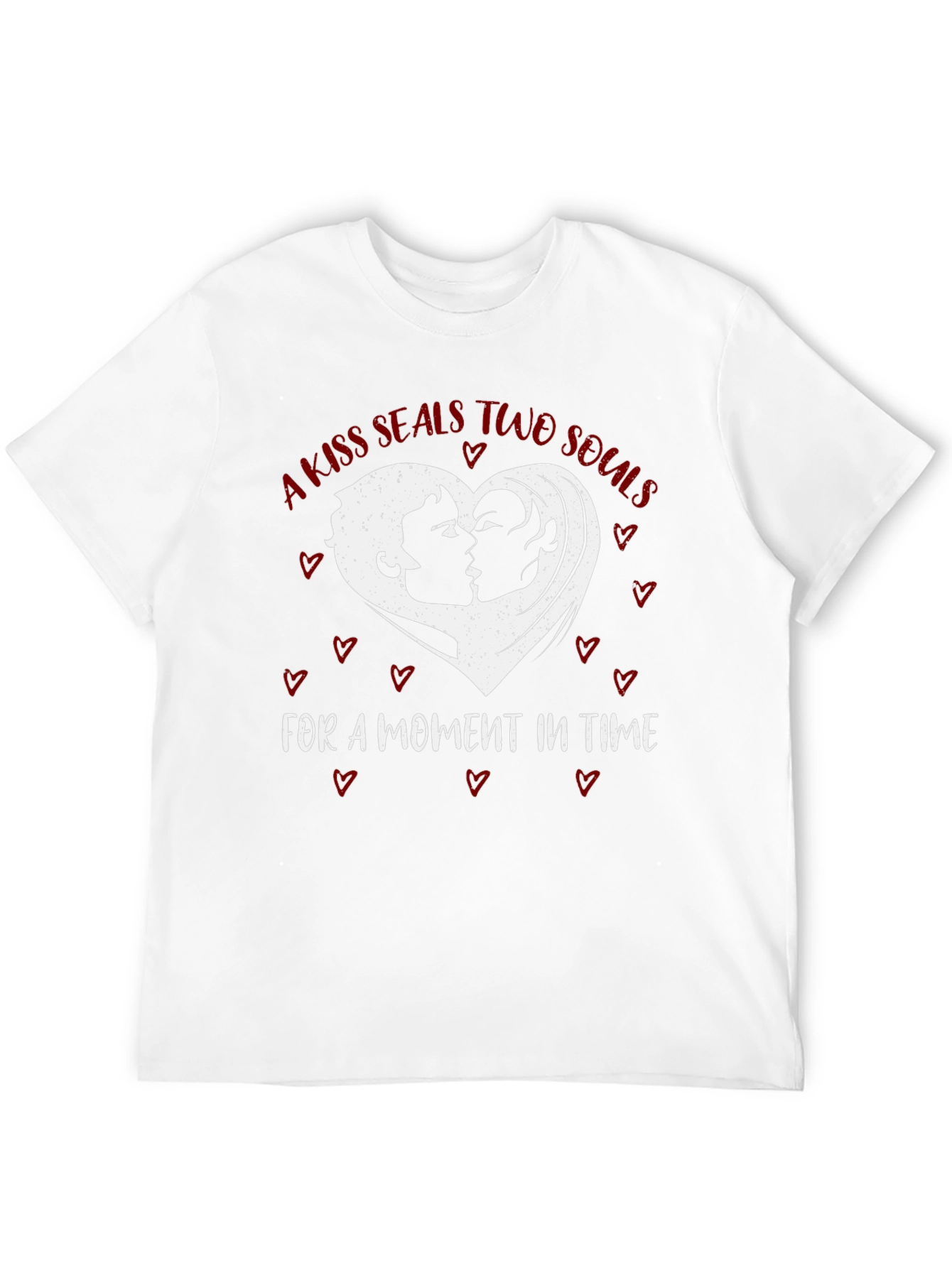 Kiss Seals Souls Graphic Tee - Romantic Unisex Shirt