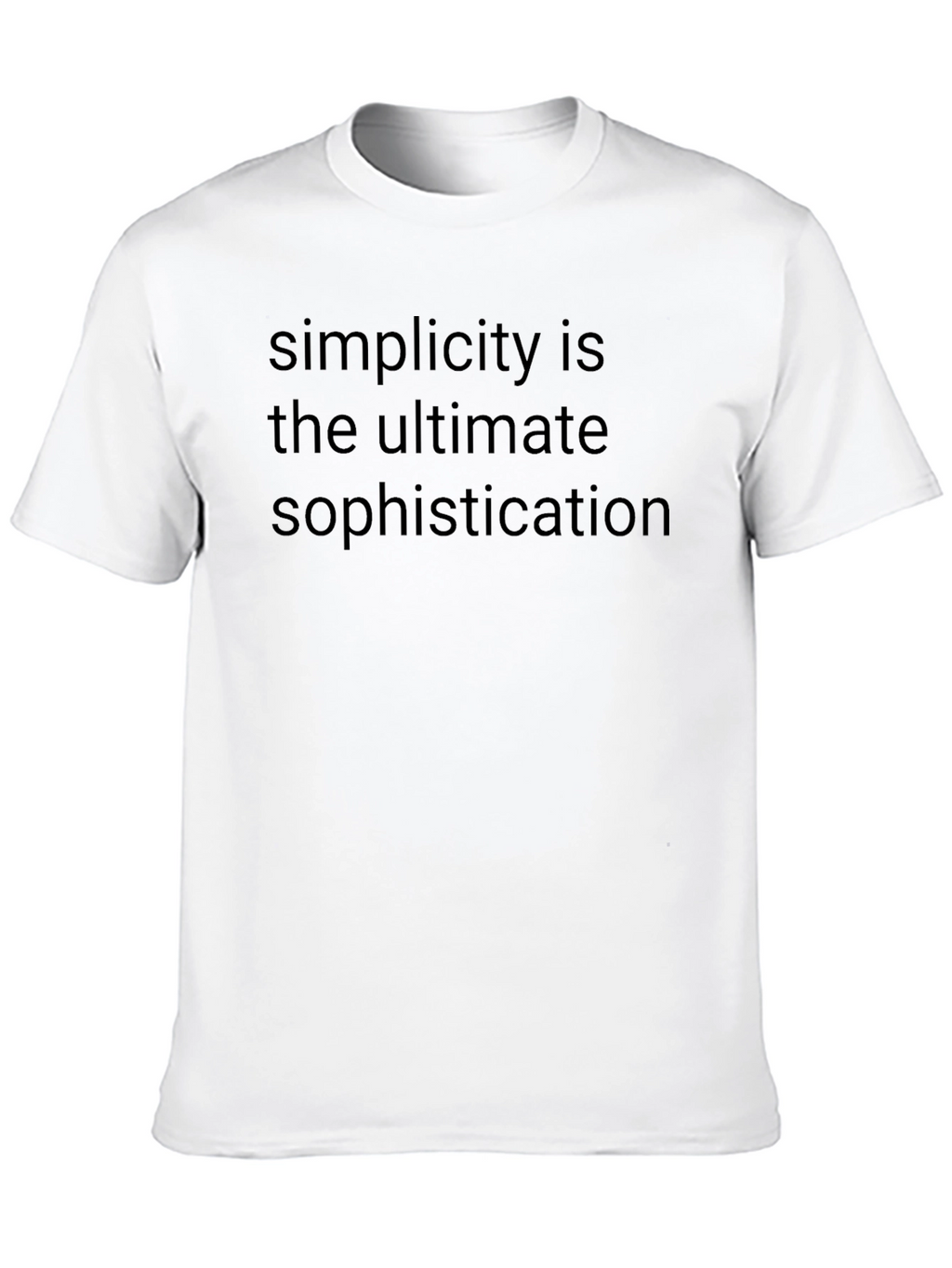Simplicity Quote Black T-Shirt
