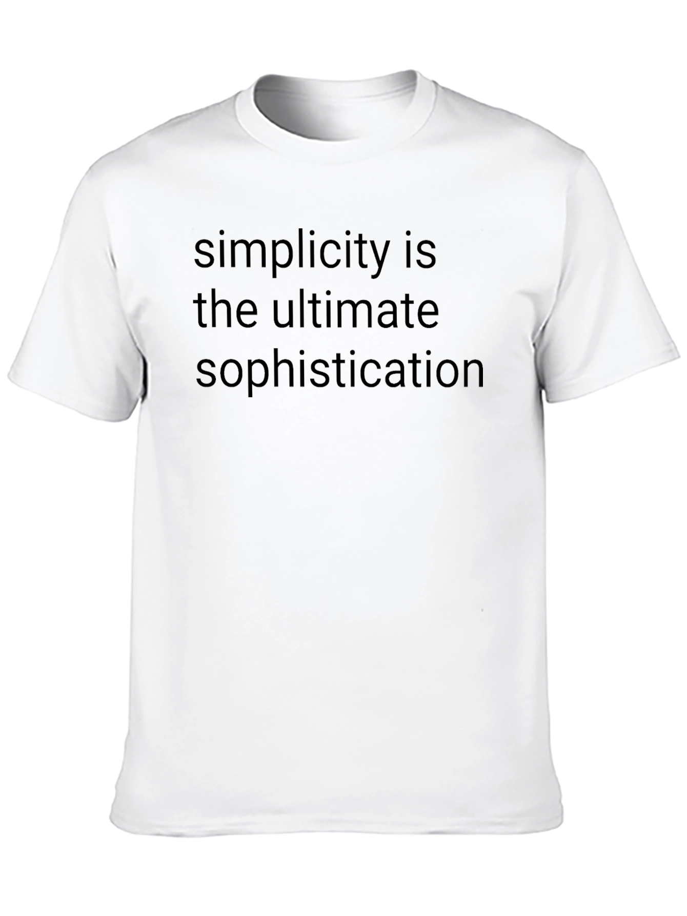 Simplicity Quote Black T-Shirt
