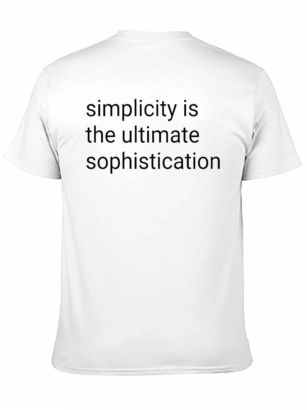 Simplicity Quote Black T-Shirt