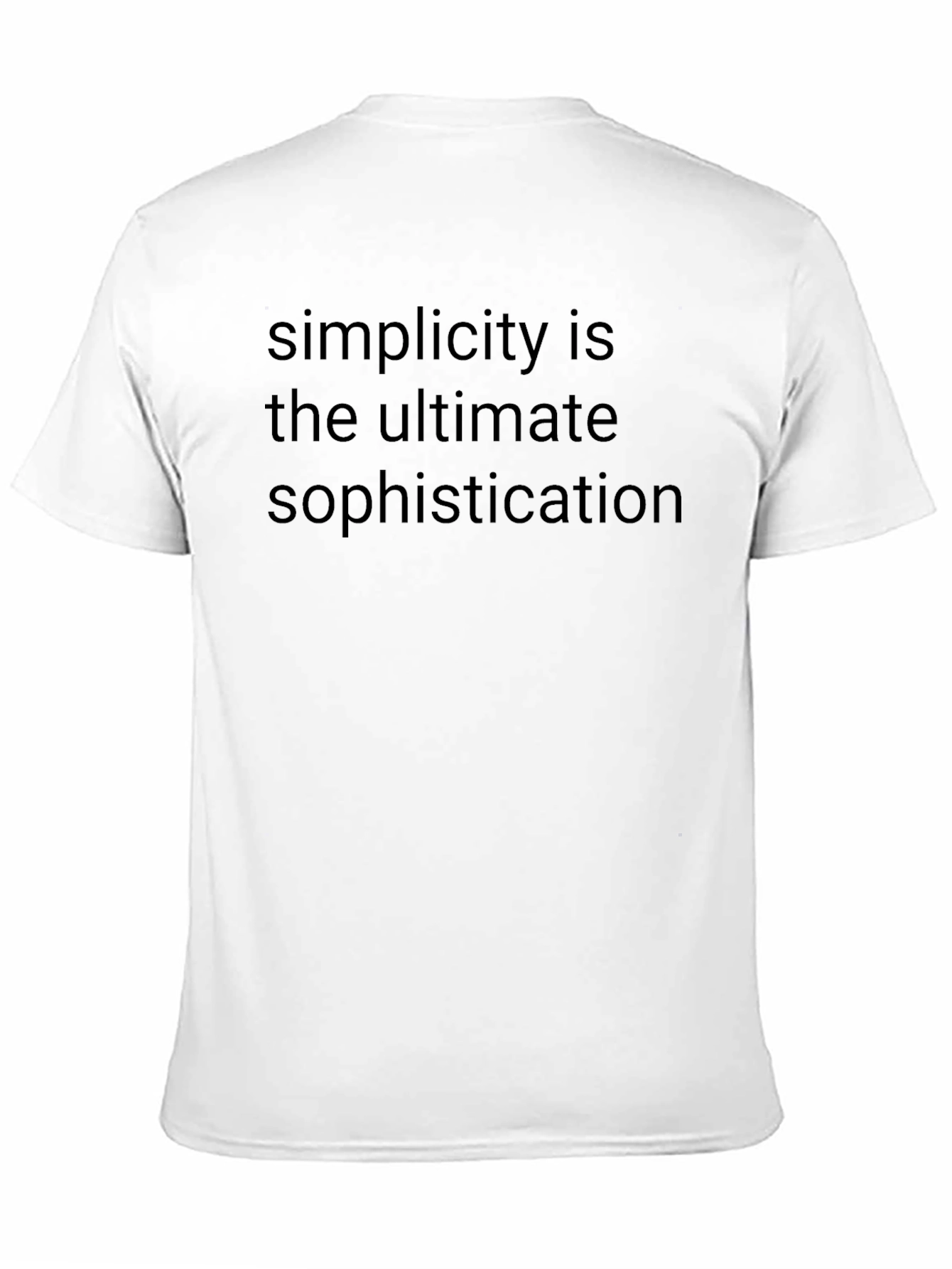Simplicity Quote Black T-Shirt