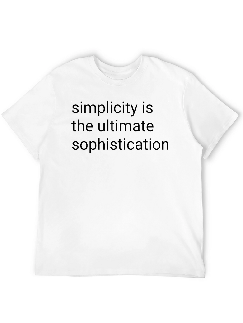 Simplicity Quote Black T-Shirt