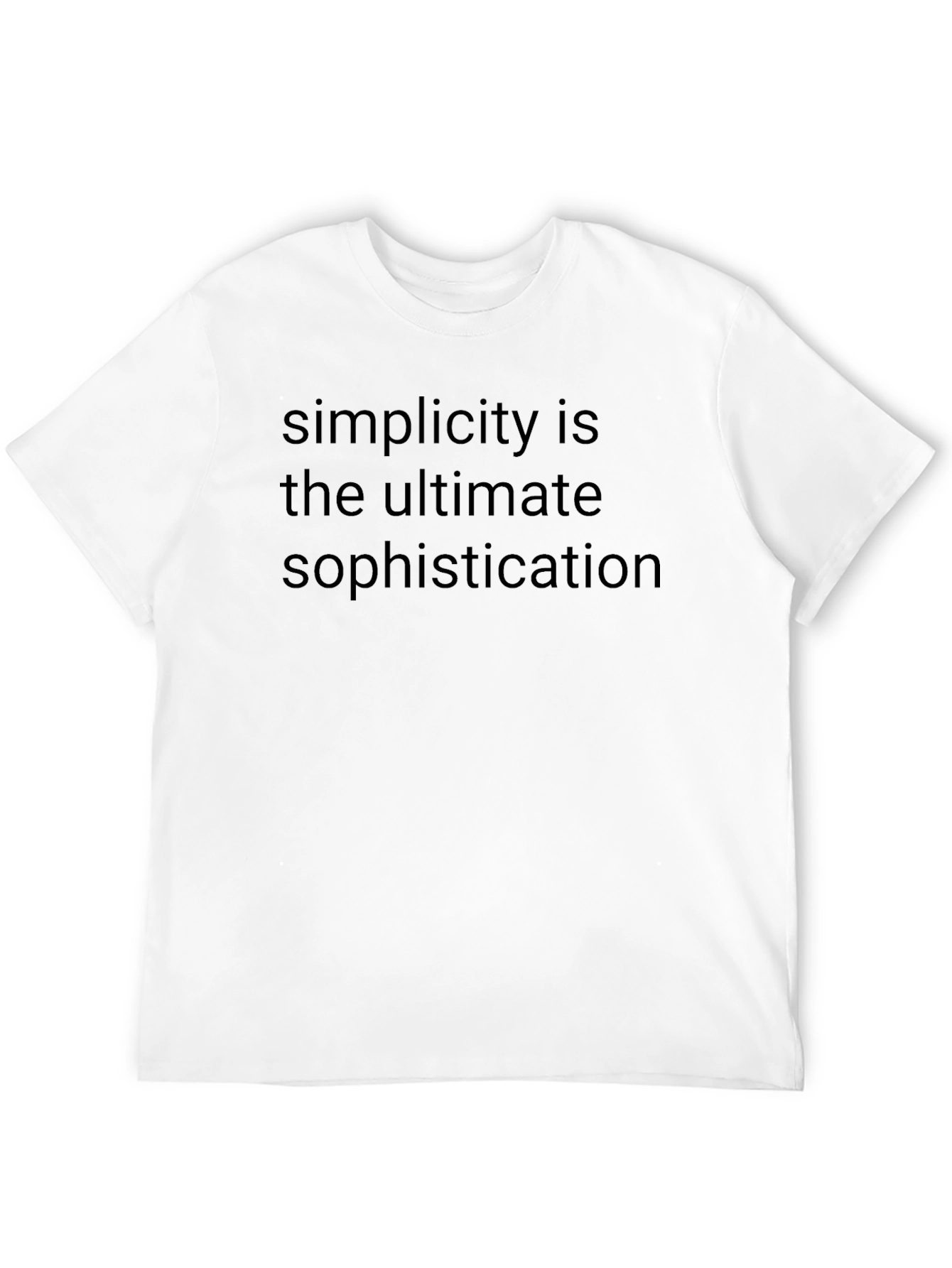 Simplicity Quote Black T-Shirt