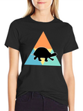 Turtle Graphic Tee: Retro Style Shirt