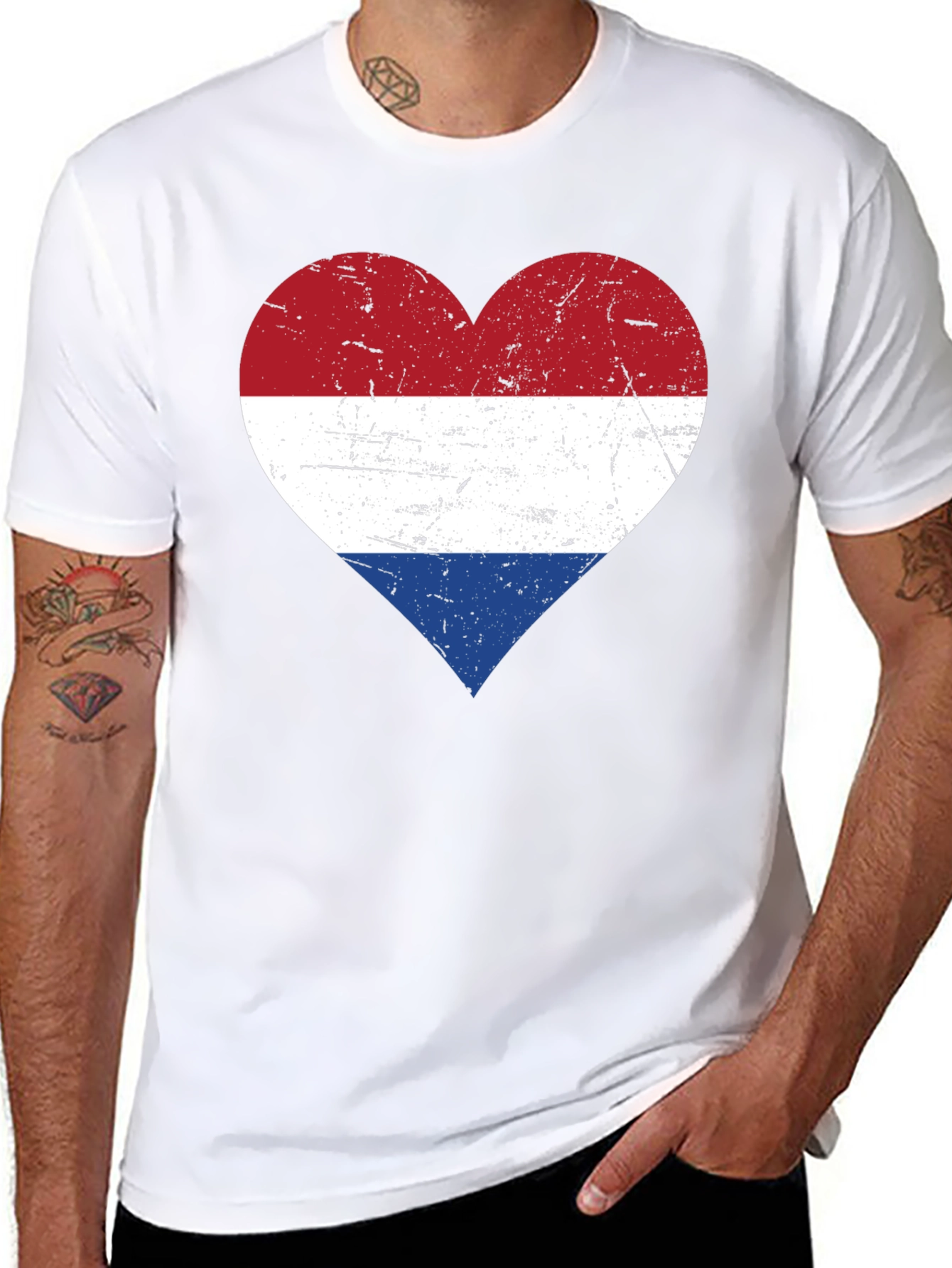 Netherlands Heart Flag Graphic Tee