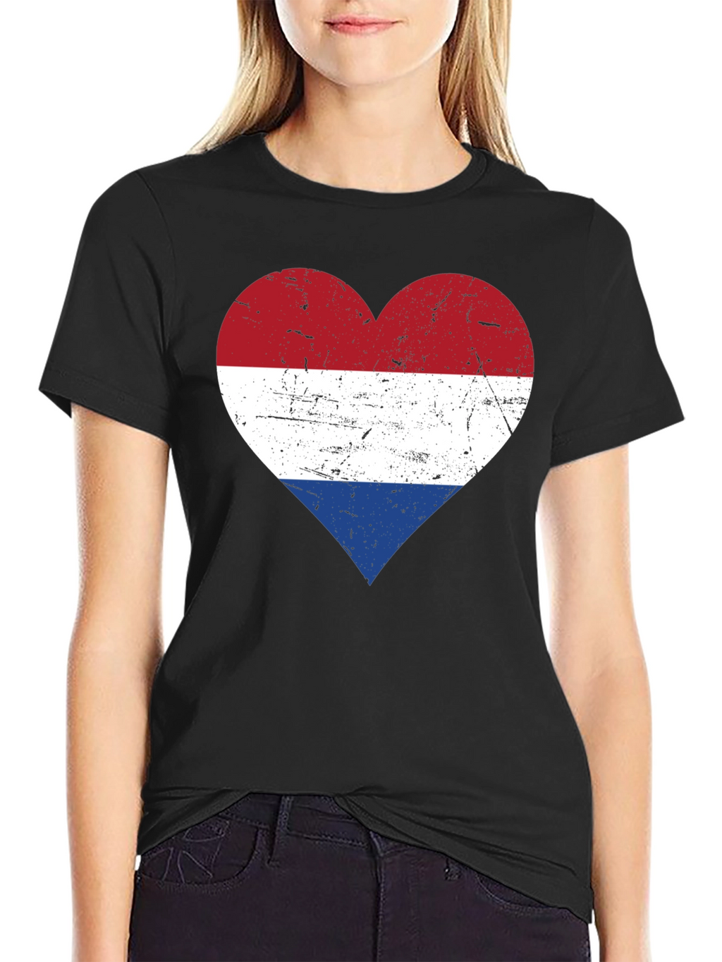 Netherlands Heart Flag Graphic Tee