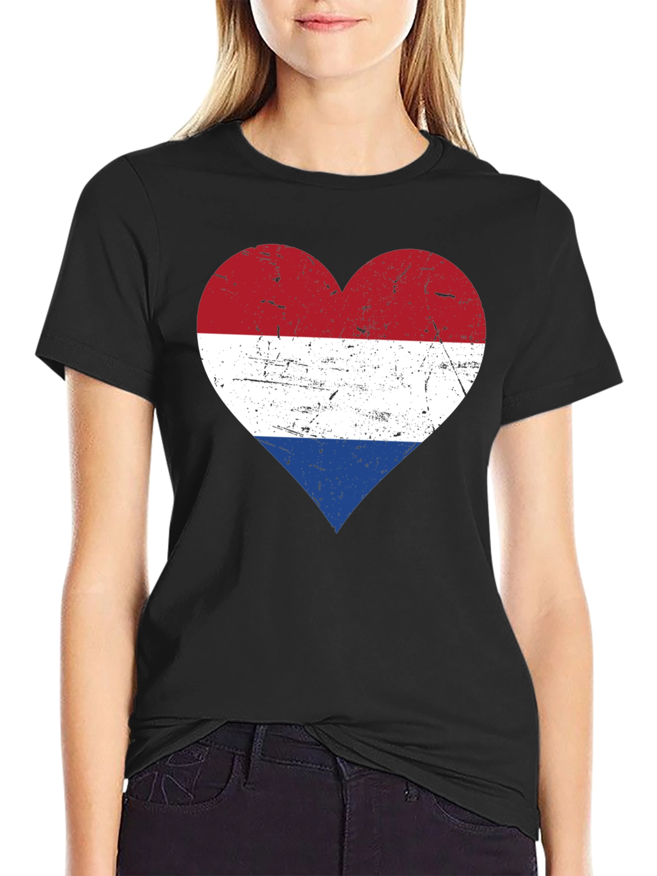 Netherlands Heart Flag Graphic Tee