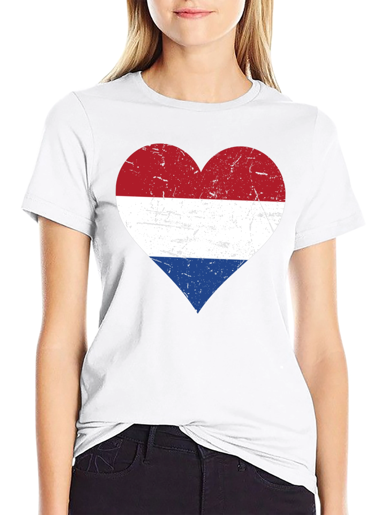 Netherlands Heart Flag Graphic Tee