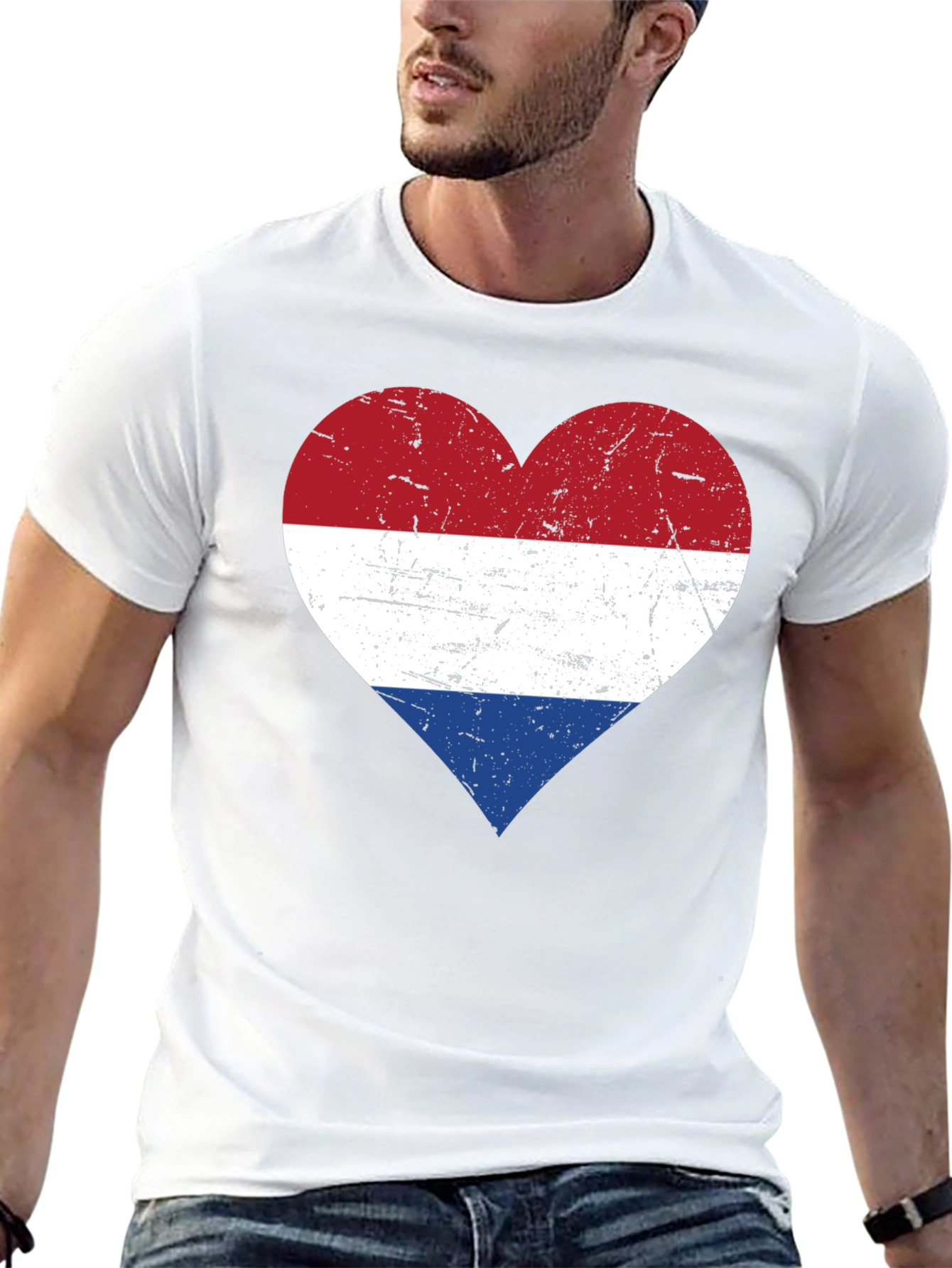 Netherlands Heart Flag Graphic Tee