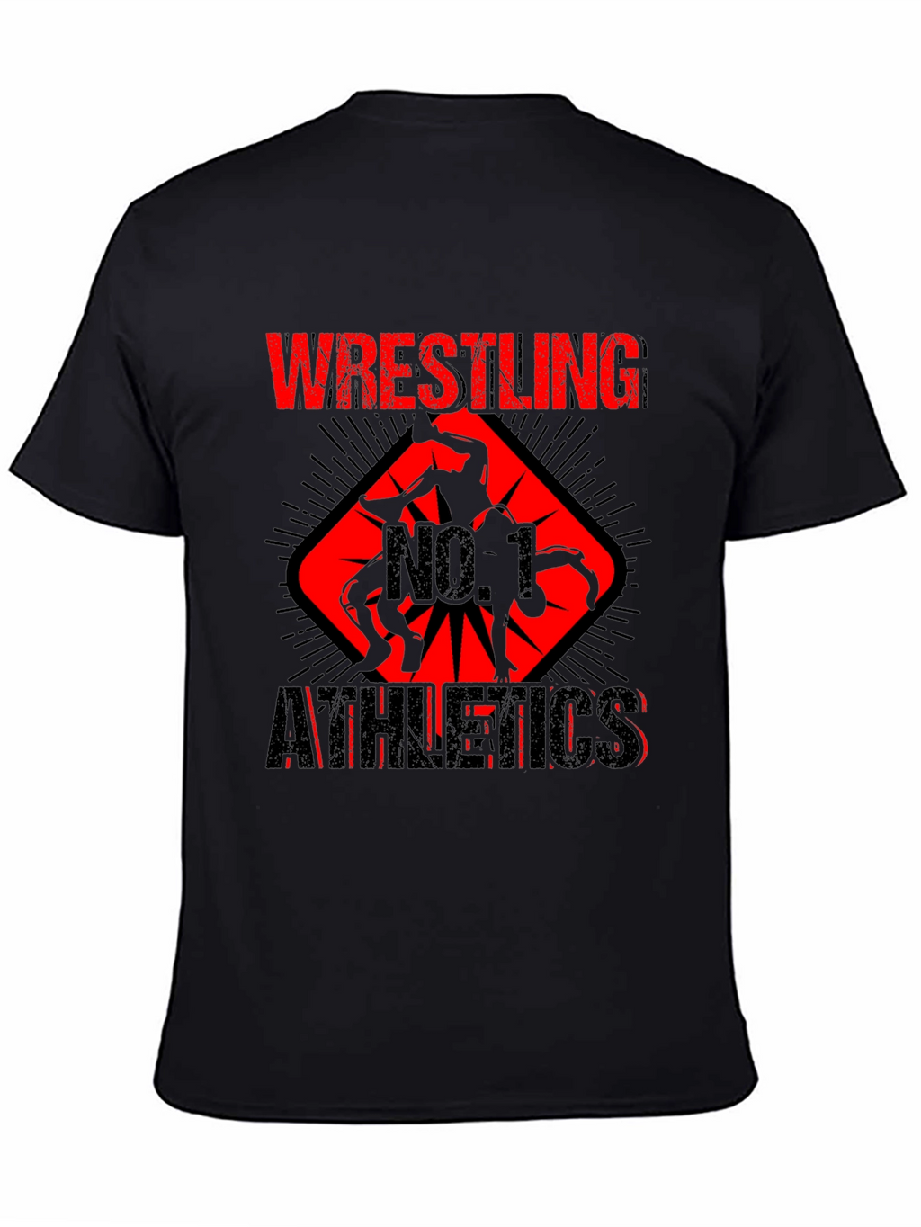 Wrestling No. 1 Athletics Black T-Shirt