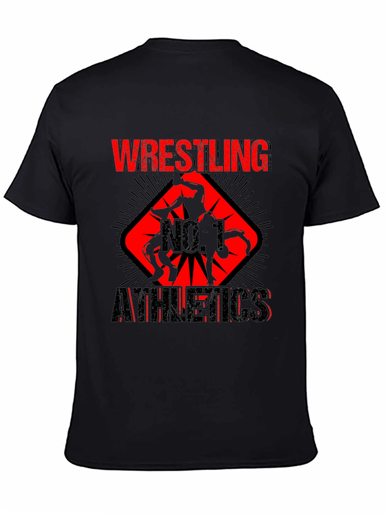 Wrestling No. 1 Athletics Black T-Shirt