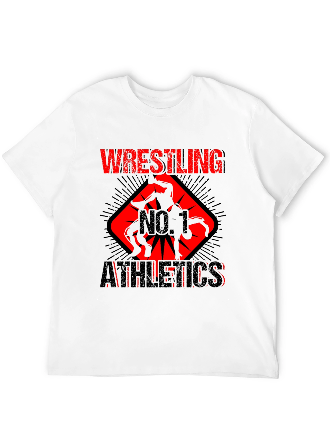 Wrestling No. 1 Athletics Black T-Shirt