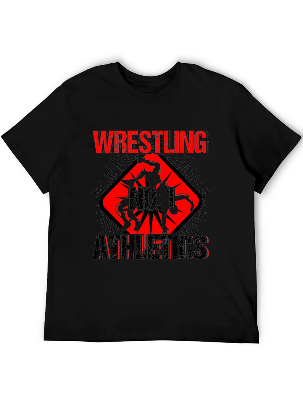 Wrestling No. 1 Athletics Black T-Shirt