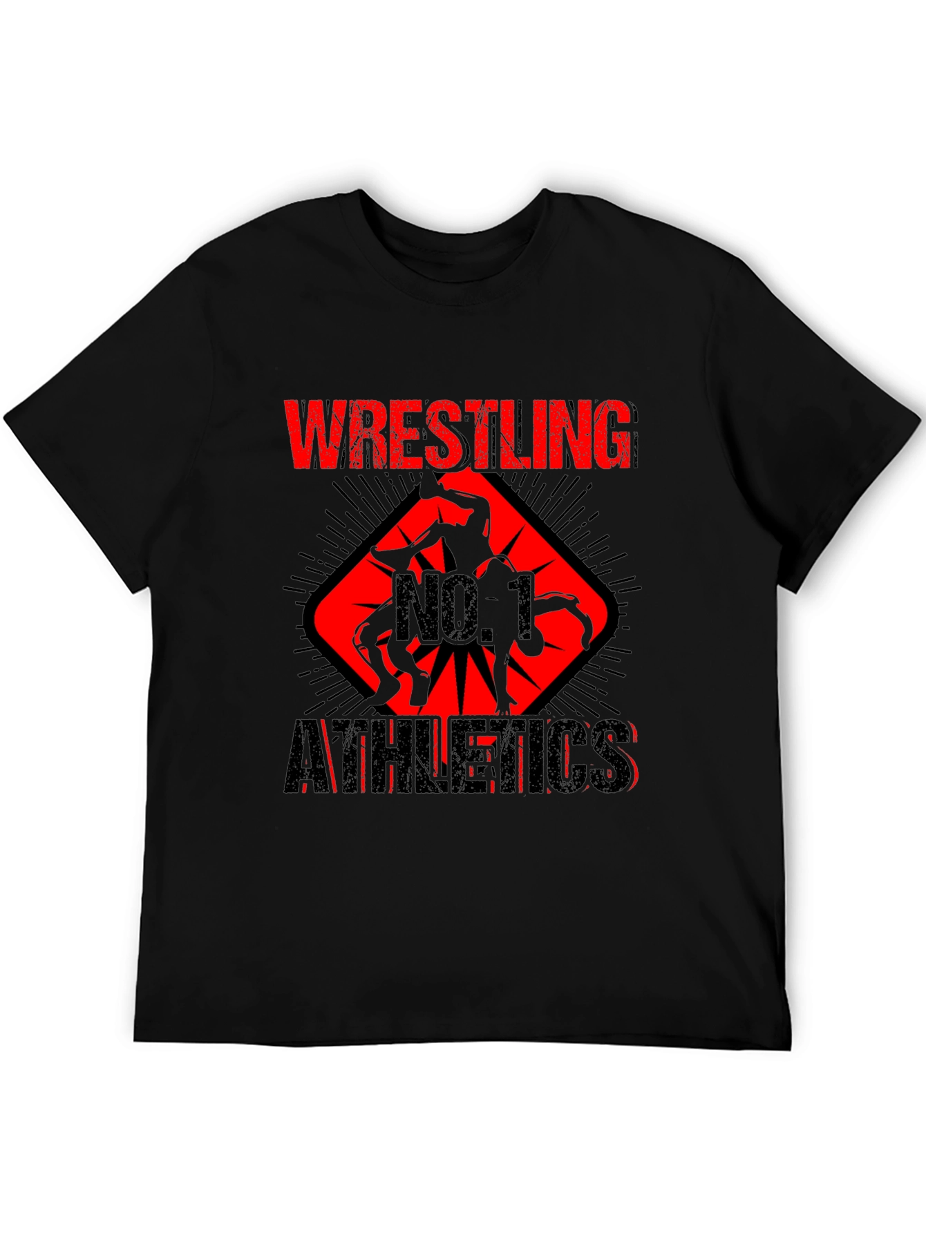 Wrestling No. 1 Athletics Black T-Shirt