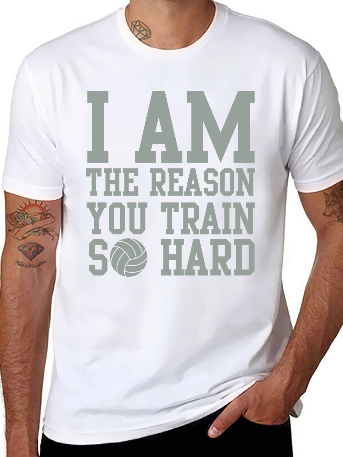 Volleyball T-Shirt: I Am The Reason You Train