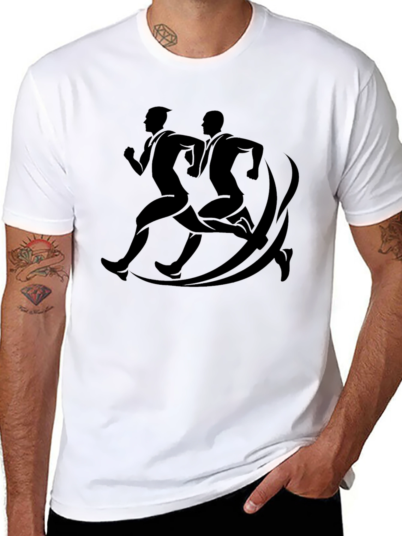 Black Running Silhouette T-Shirt