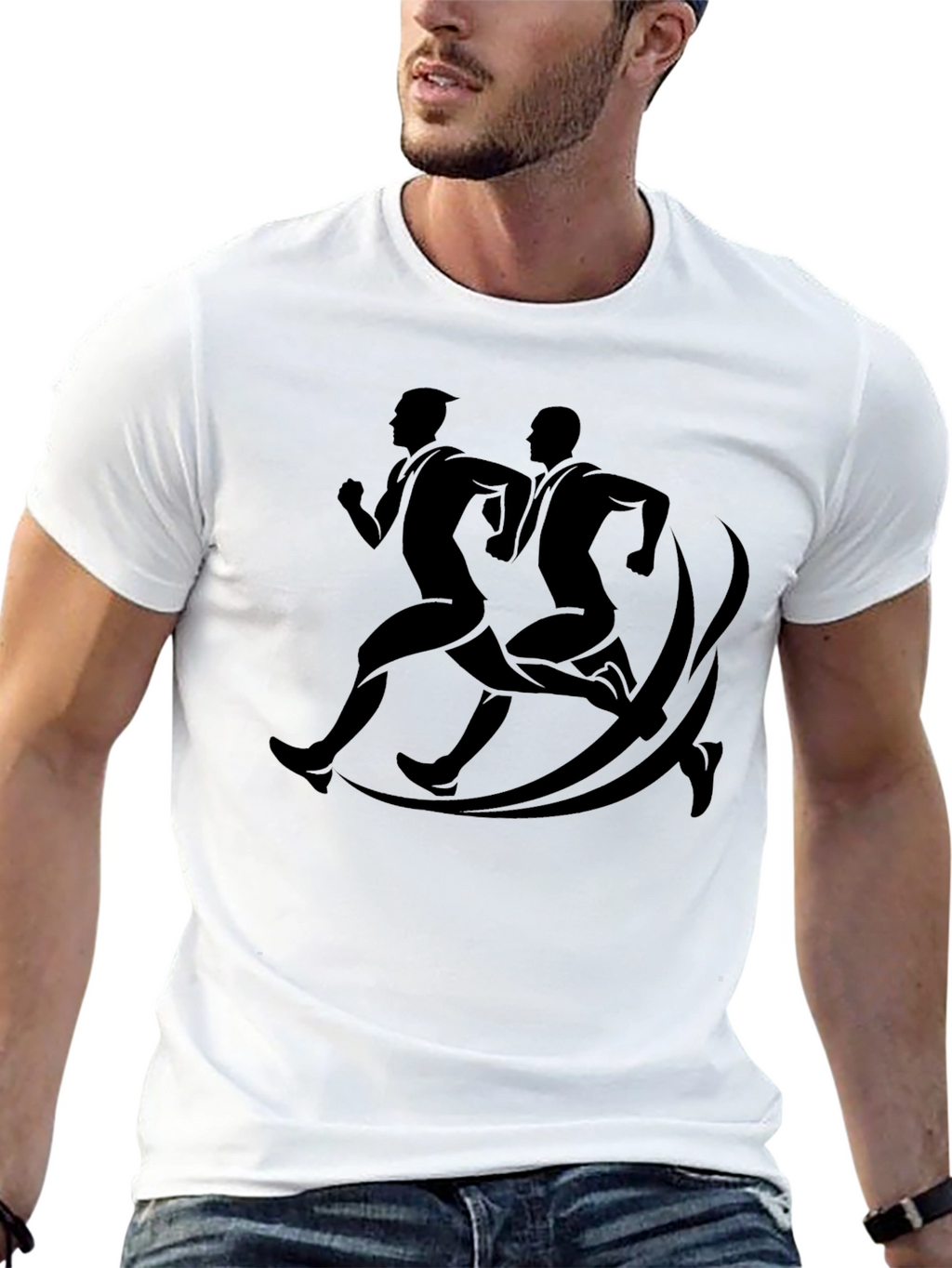 Black Running Silhouette T-Shirt
