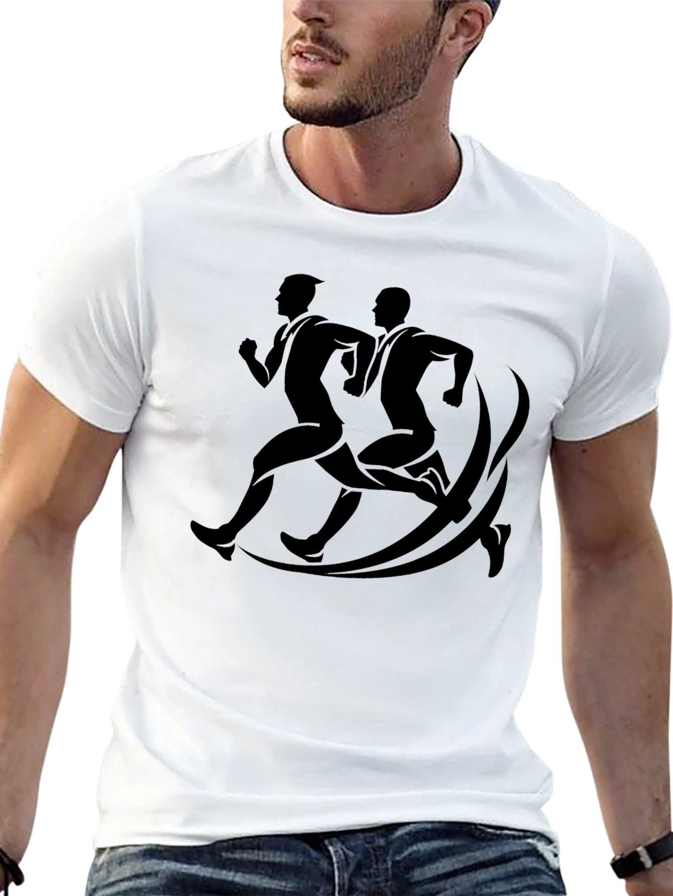 Black Running Silhouette T-Shirt