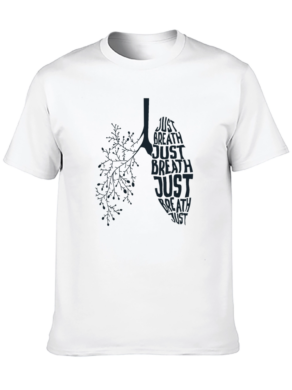 Just Breathe Lung Graphic T-Shirt - Mens