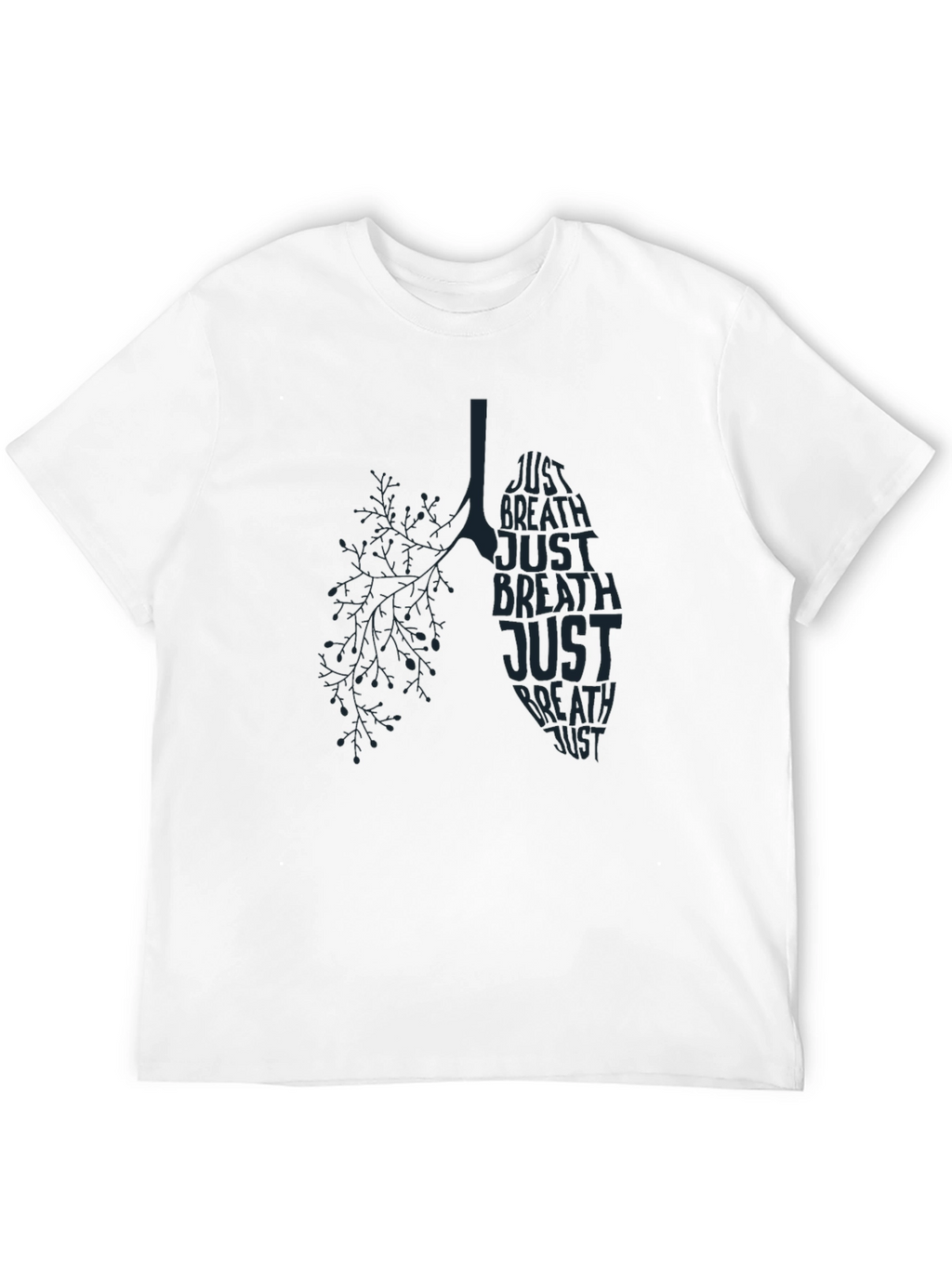 Just Breathe Lung Graphic T-Shirt - Mens