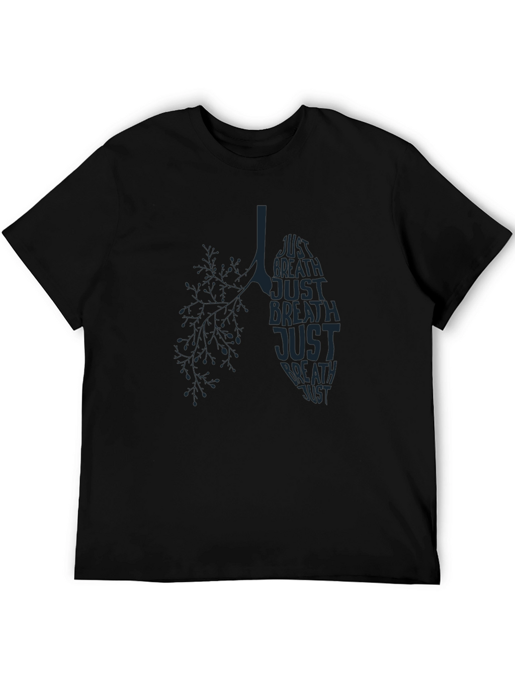 Just Breathe Lung Graphic T-Shirt - Mens