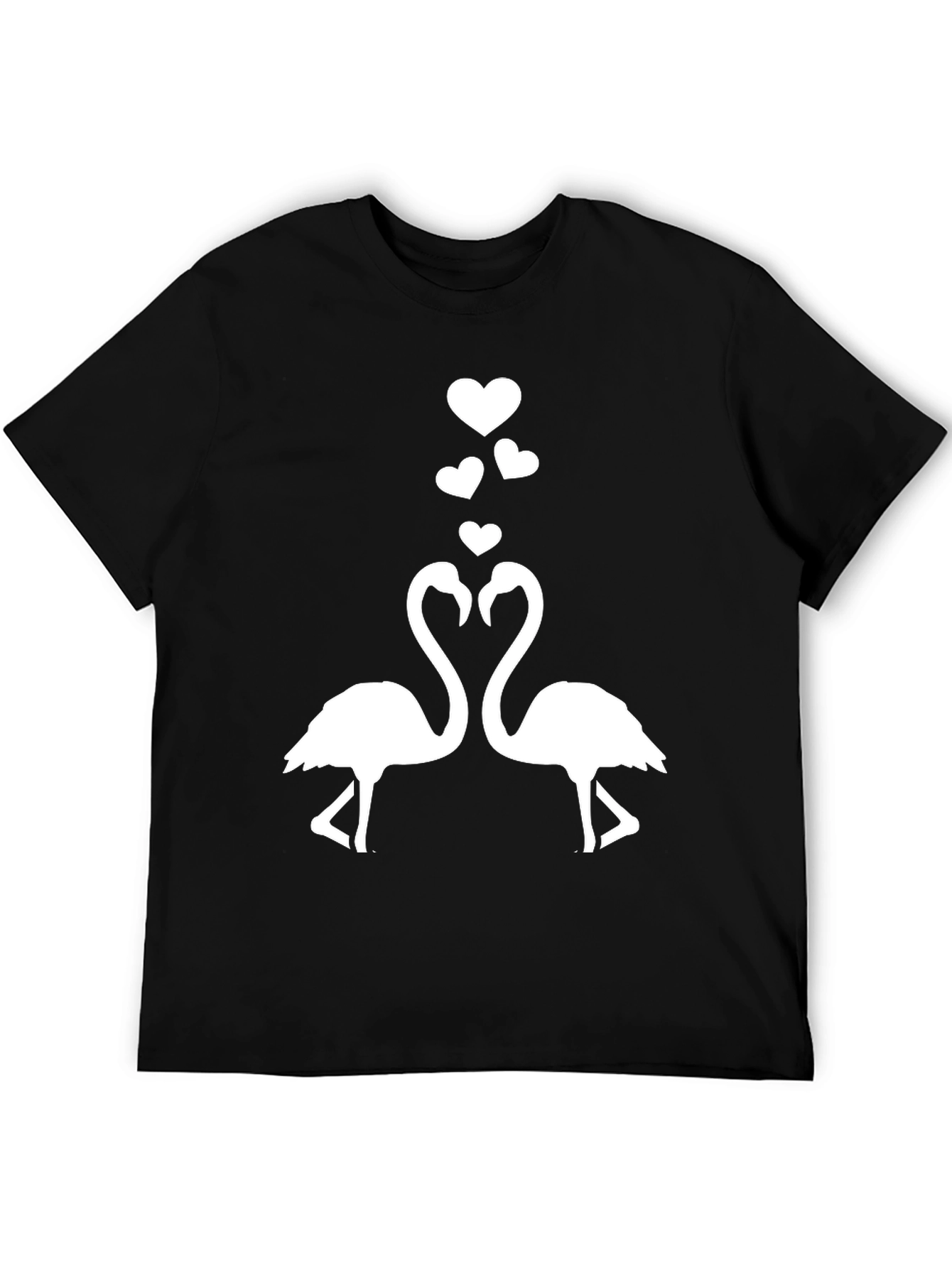 Flamingo Love T-Shirt - Black Graphic Tee