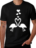 Flamingo Love T-Shirt - Black Graphic Tee