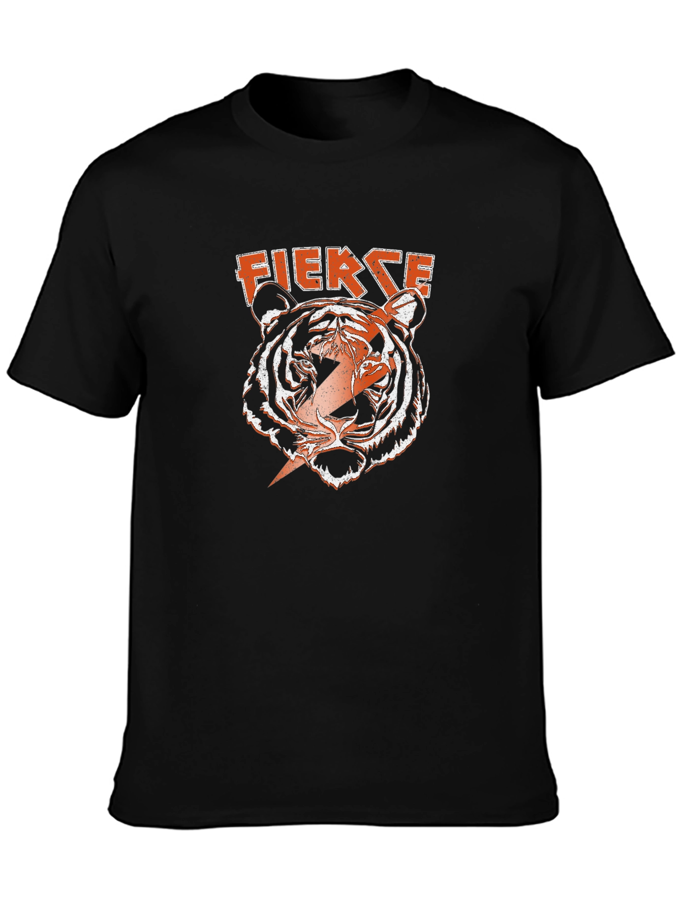 Fierce Tiger Graphic Tee - Bold Lightning Design