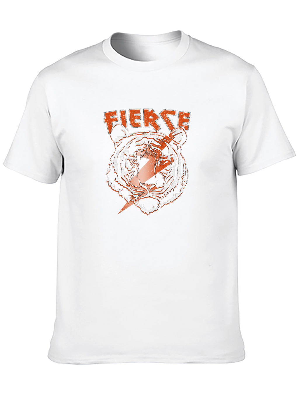 Fierce Tiger Graphic Tee - Bold Lightning Design