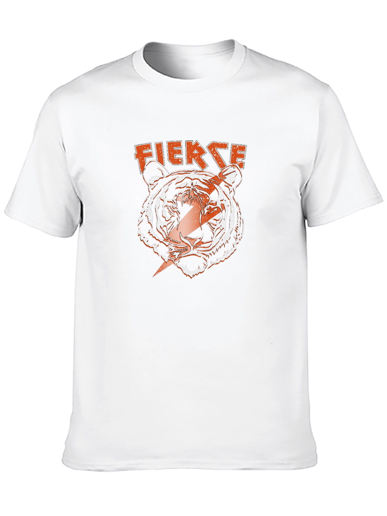 Fierce Tiger Graphic Tee - Bold Lightning Design