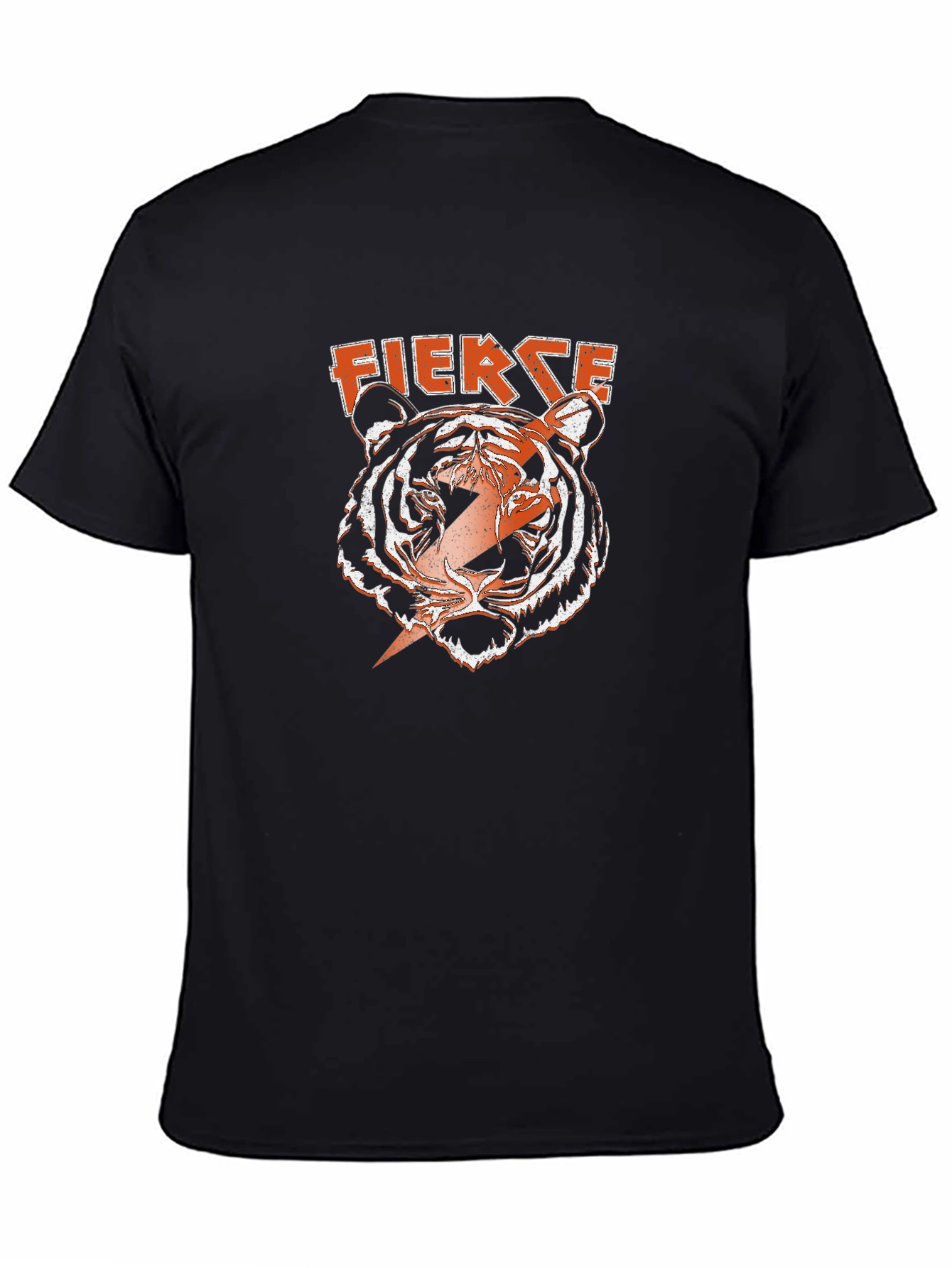 Fierce Tiger Graphic Tee - Bold Lightning Design
