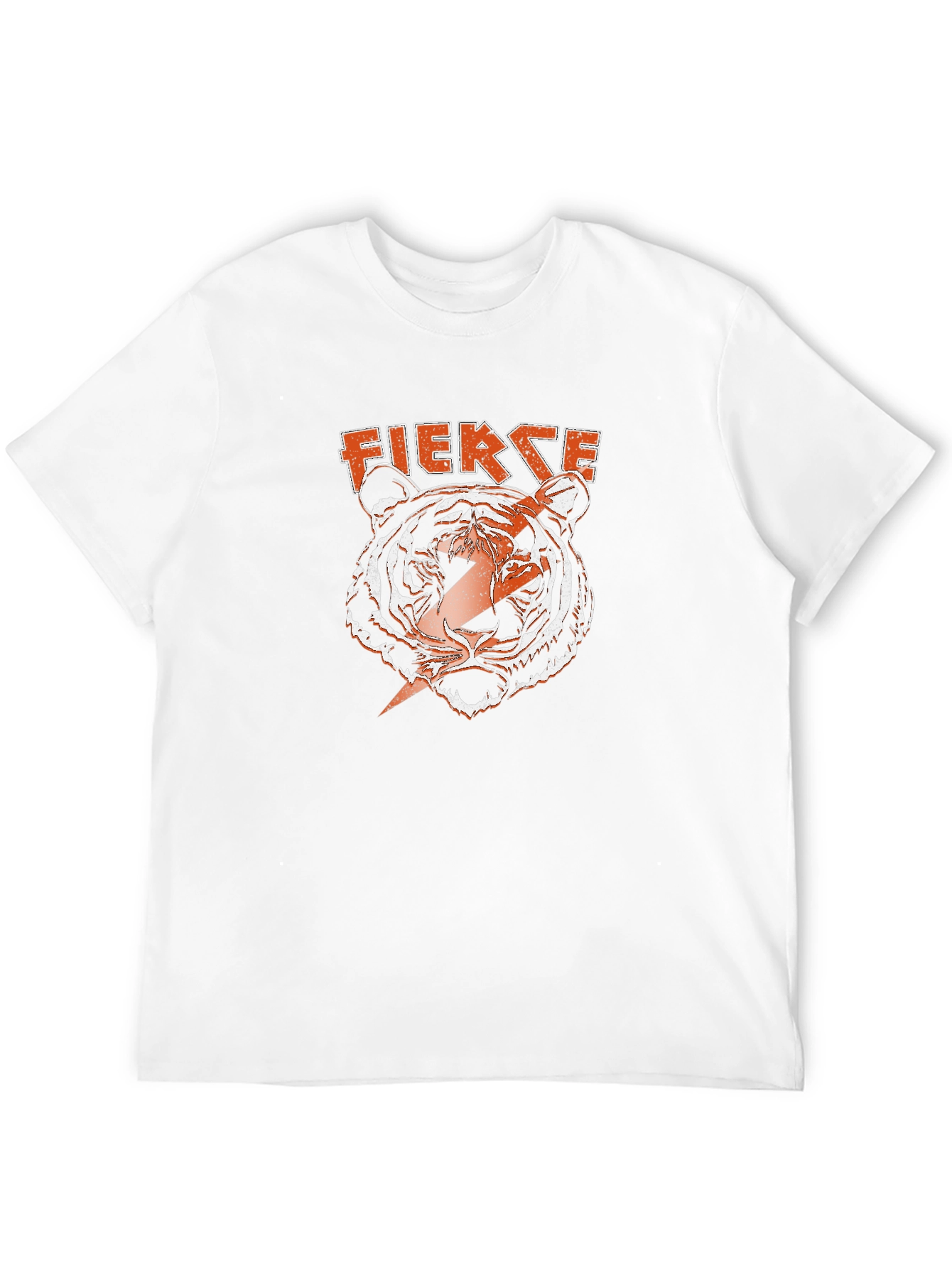 Fierce Tiger Graphic Tee - Bold Lightning Design