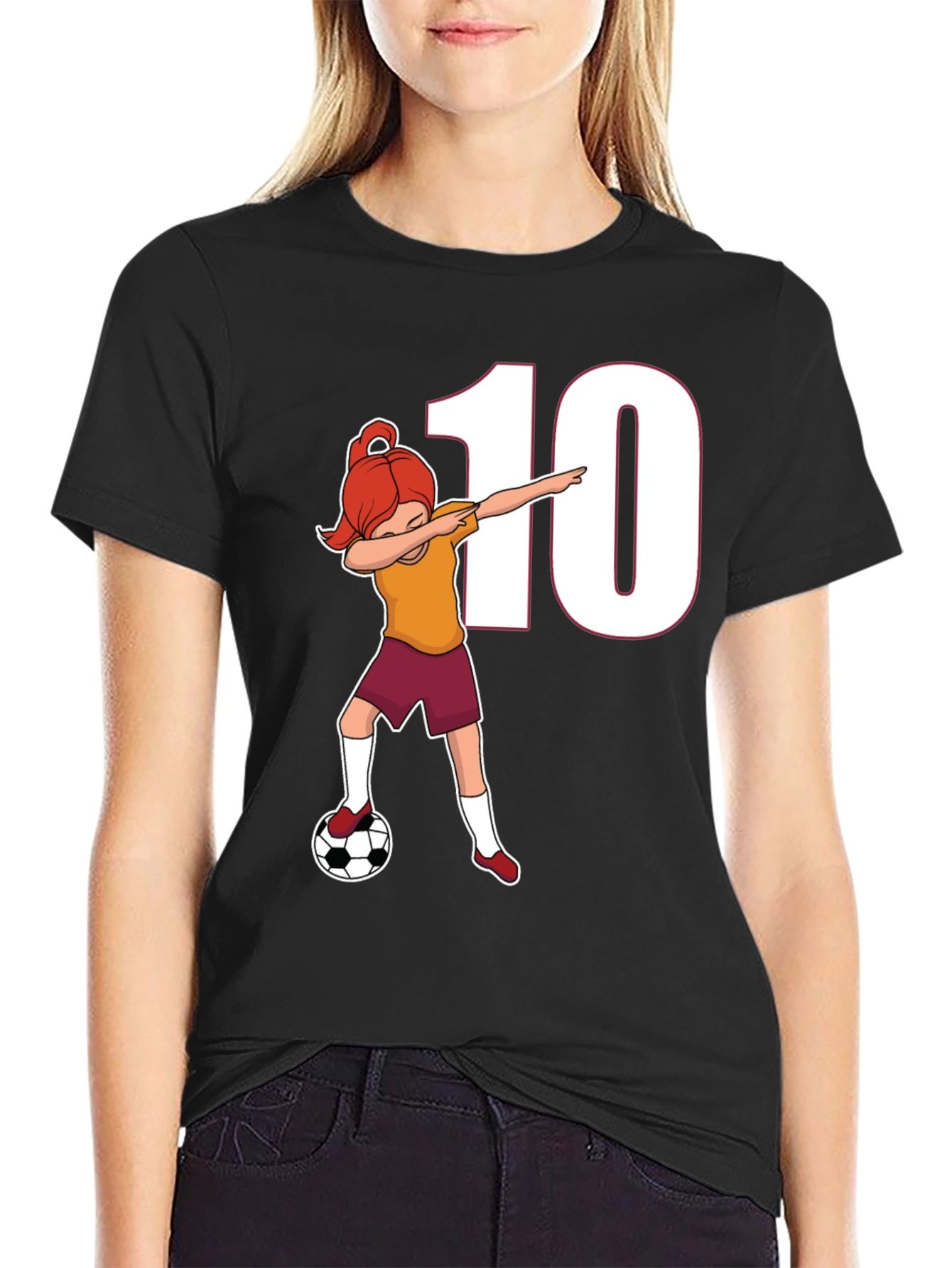 Soccer Girl Dab T-Shirt - Number 10 Fan!