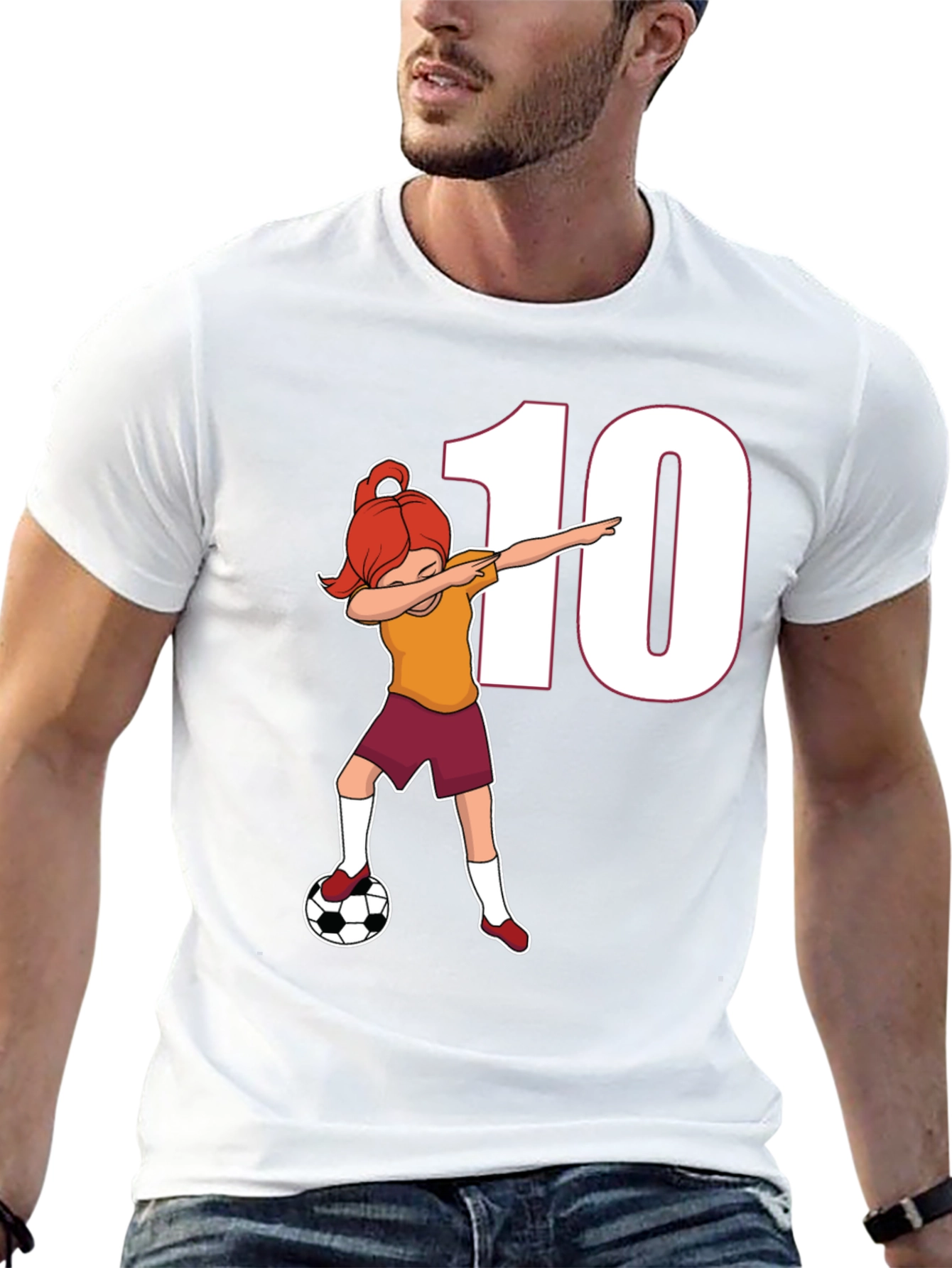 Soccer Girl Dab T-Shirt - Number 10 Fan!