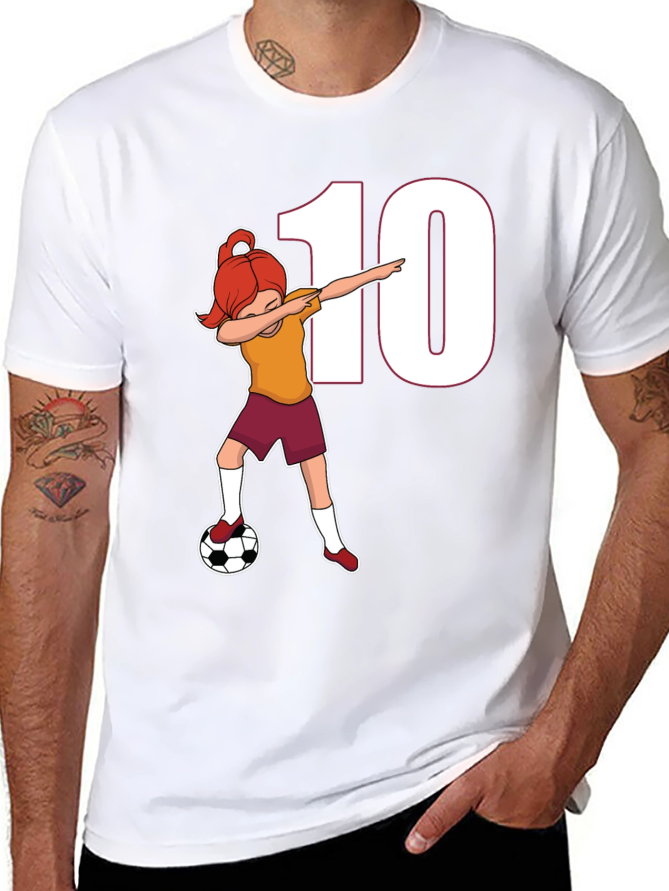 Soccer Girl Dab T-Shirt - Number 10 Fan!