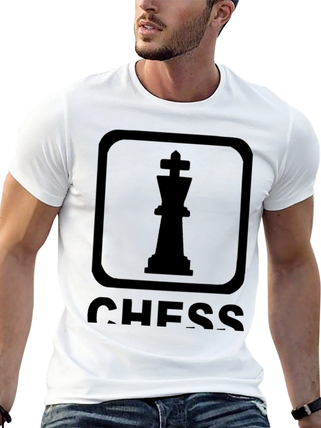 Chess King Graphic T-Shirt - Black