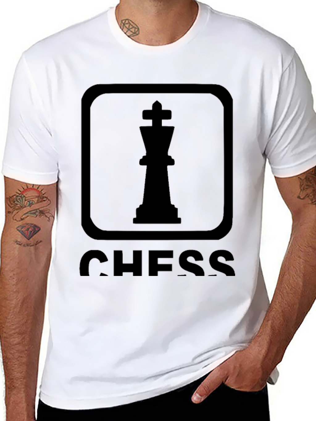 Chess King Graphic T-Shirt - Black