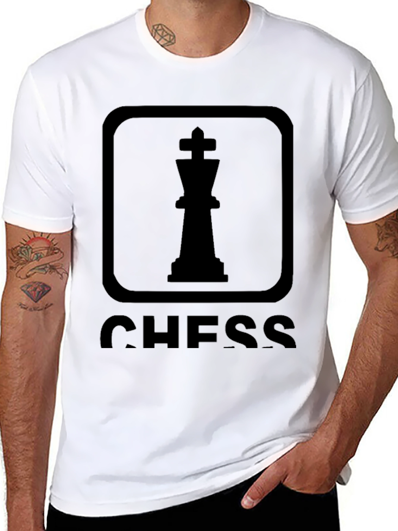 Chess King Graphic T-Shirt - Black