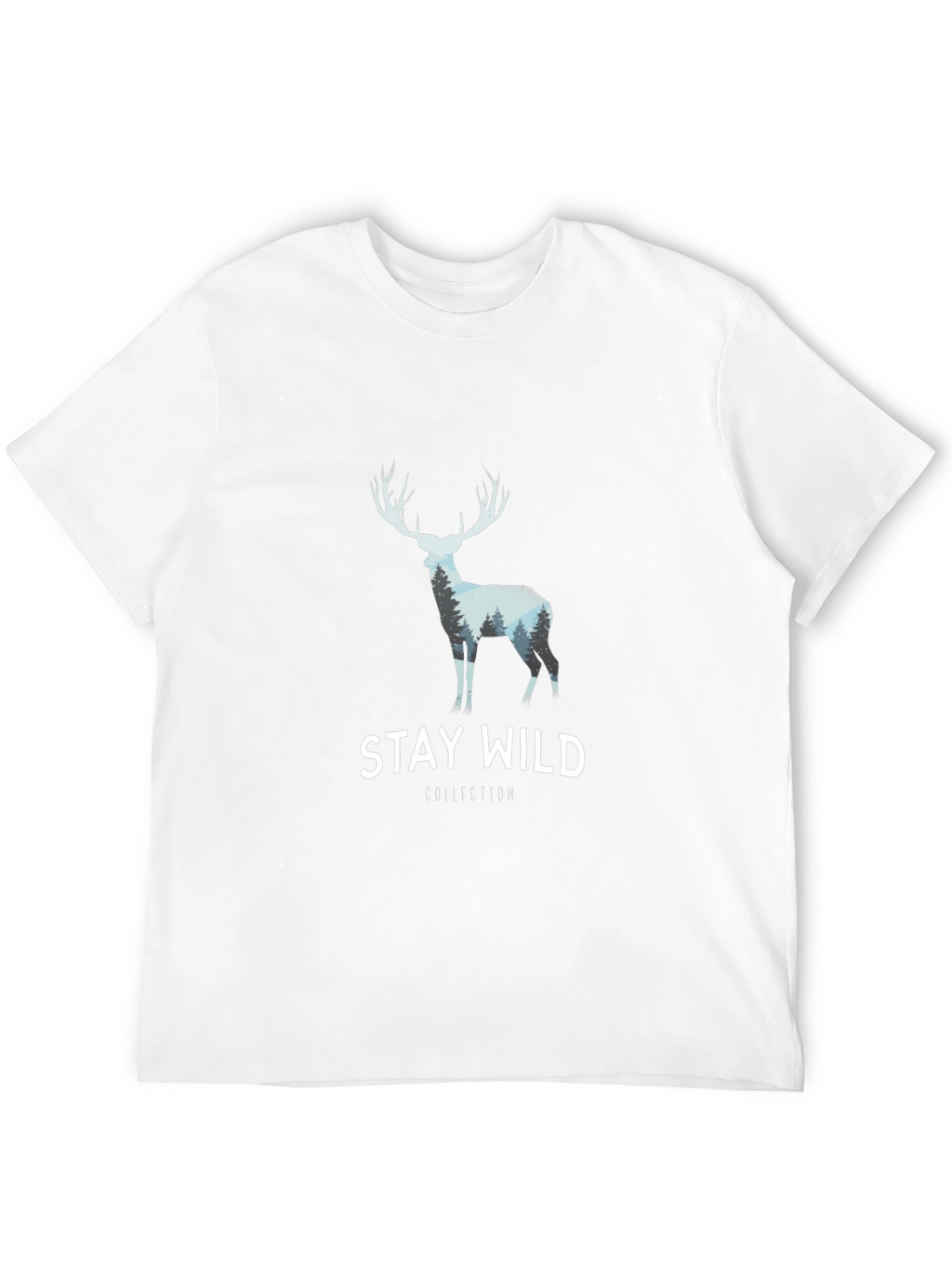 Stay Wild Graphic Tee - Deer Antler Design