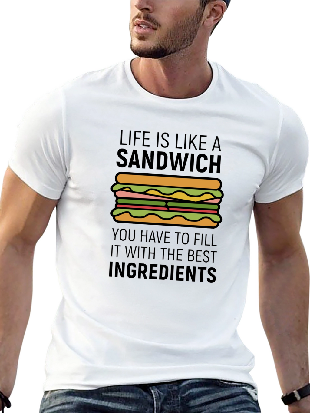 Life is Like a Sandwich Graphic T-Shirt