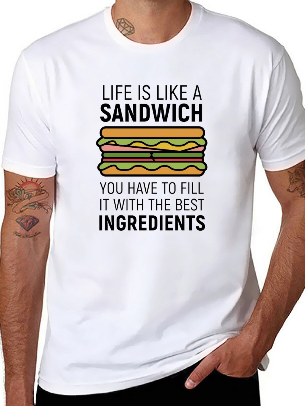 Life is Like a Sandwich Graphic T-Shirt