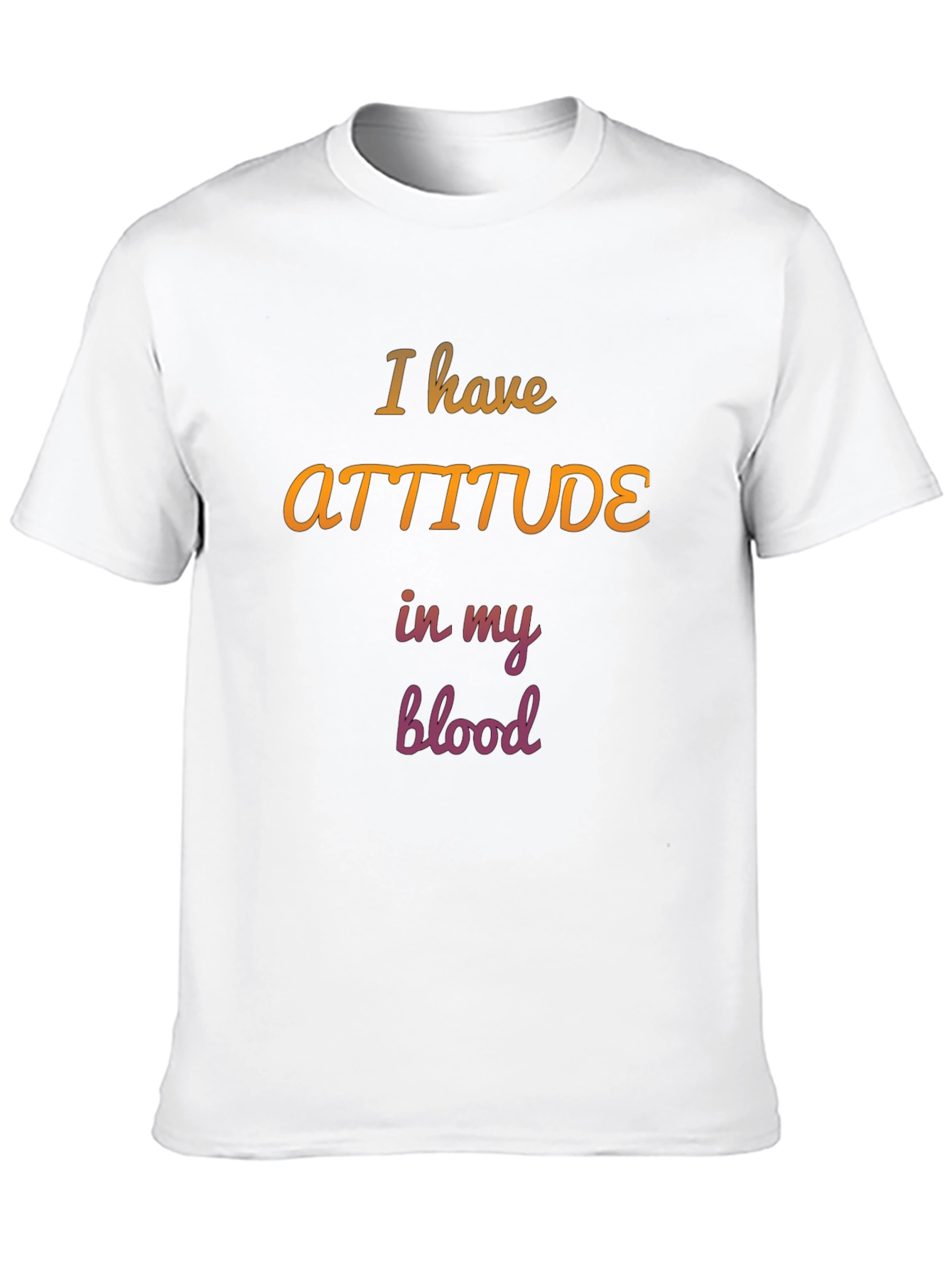Attitude In My Blood Black Graphic T-Shirt