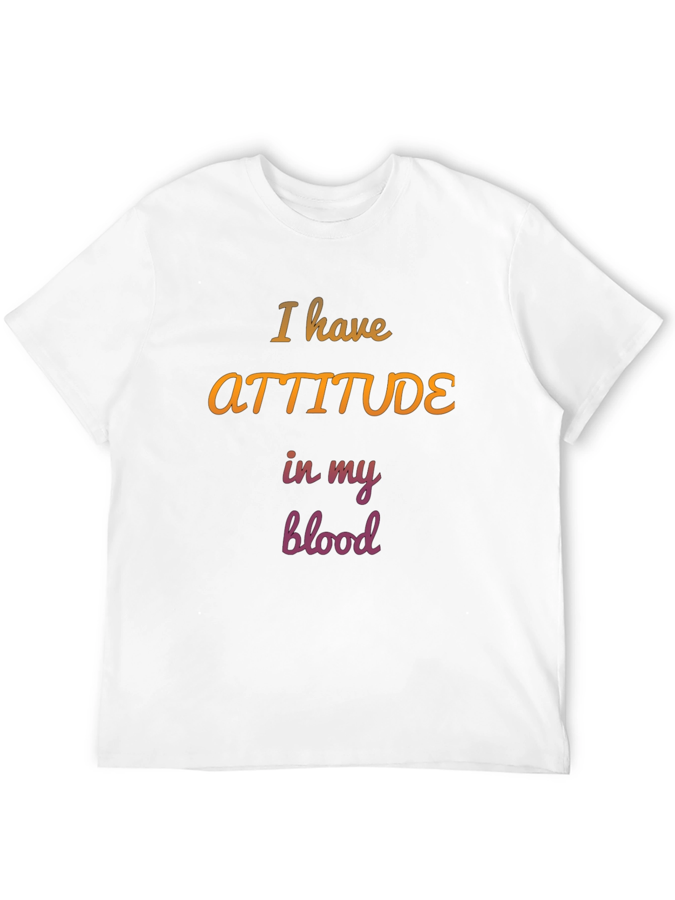 Attitude In My Blood Black Graphic T-Shirt