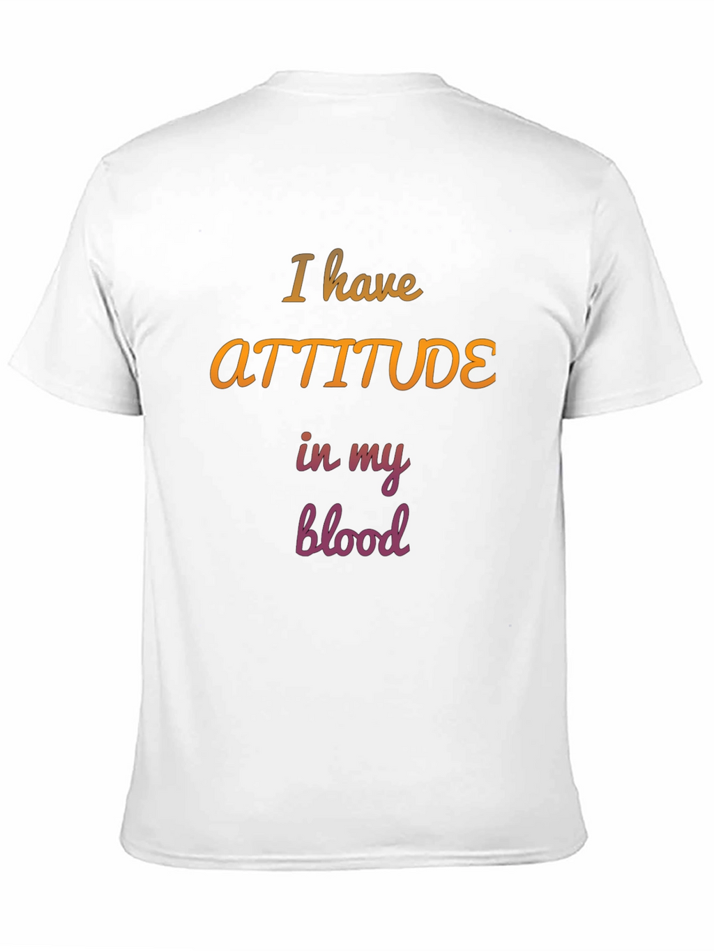 Attitude In My Blood Black Graphic T-Shirt