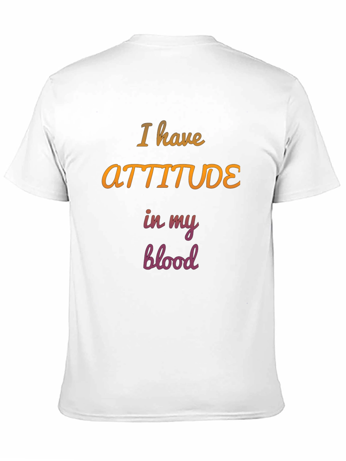 Attitude In My Blood Black Graphic T-Shirt