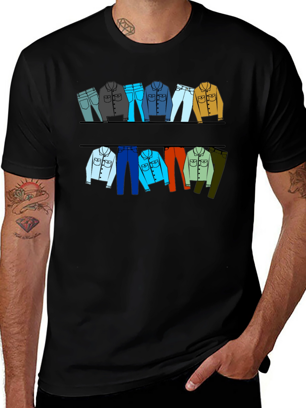 Clothesline Graphic T-Shirt
