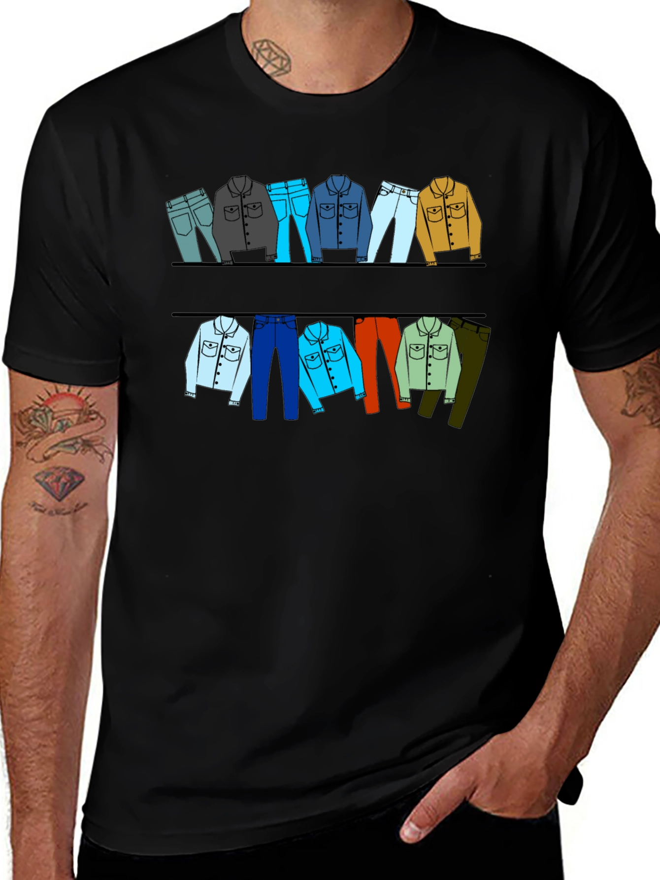 Clothesline Graphic T-Shirt