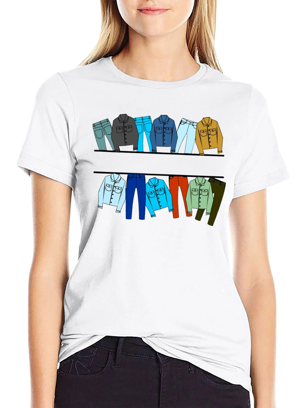 Clothesline Graphic T-Shirt