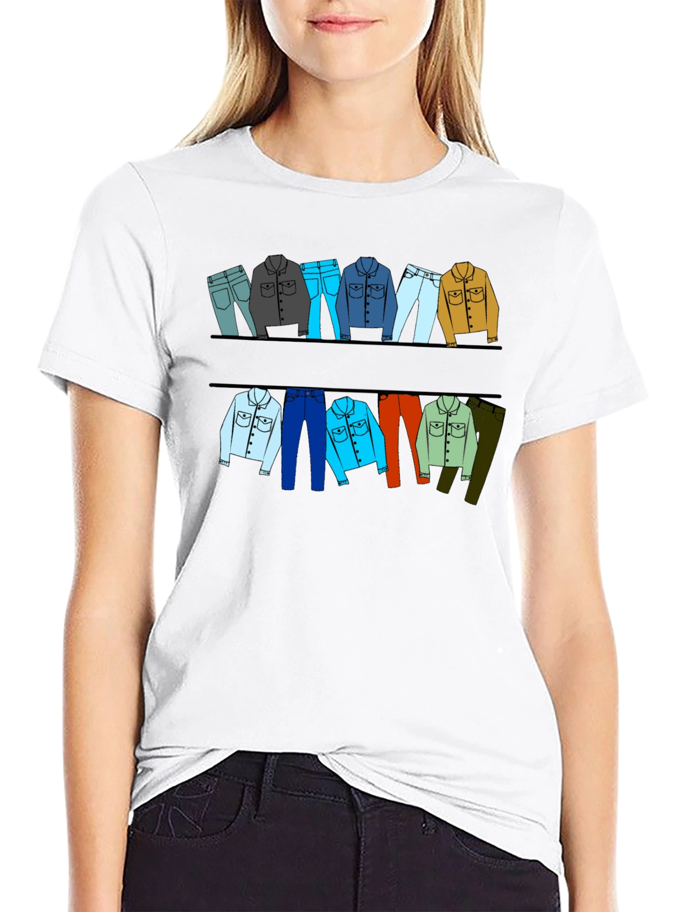 Clothesline Graphic T-Shirt