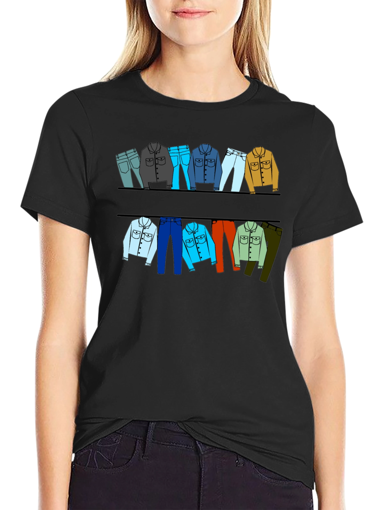 Clothesline Graphic T-Shirt